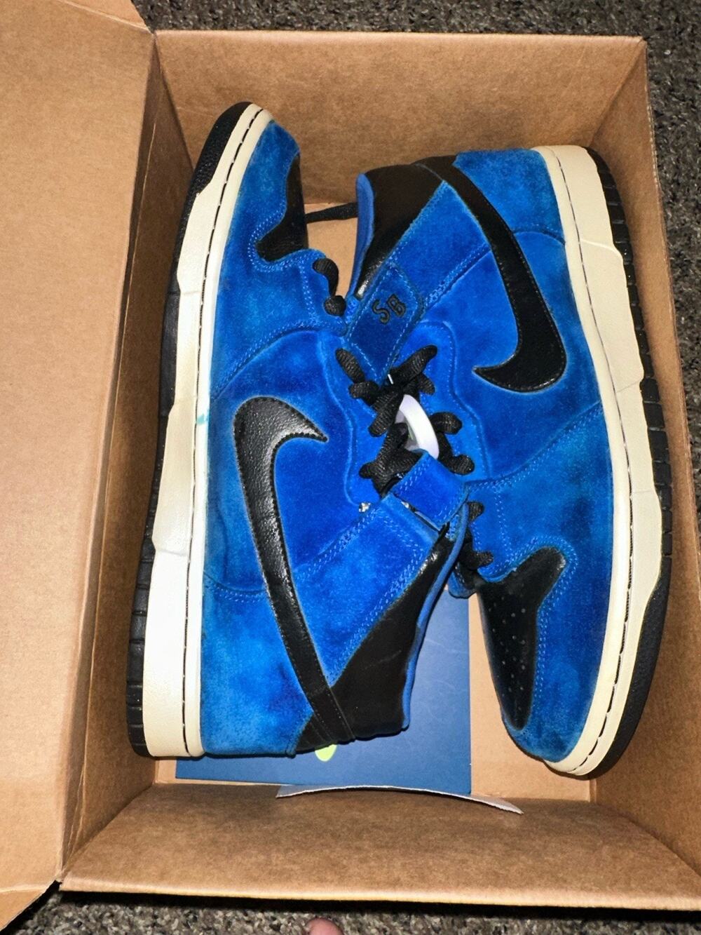 Size 12 - Nike Dunk Pro Sb Mid Royal Blue Black LEP